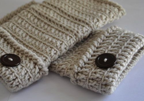 Crocheted Fingerless Wrist Warmers -   Crocheted wrist warmers