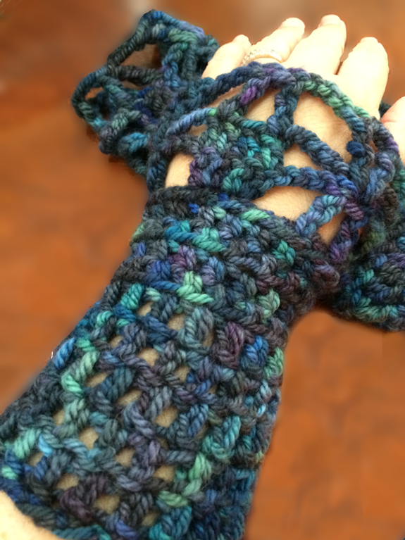 Crocheted Wrist Warmers by Debbie Lafollette-Sanders - Craftsy -   Crocheted wrist warmers