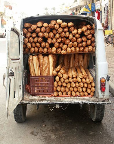 every day around 2 i walk down to the local bakery and pick up a few baguettes f