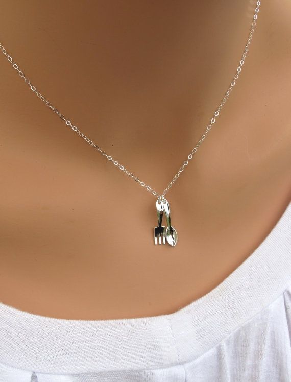Fork and Spoon necklace - too cute!!! -   Fork and Spoon Jewelry Collection
