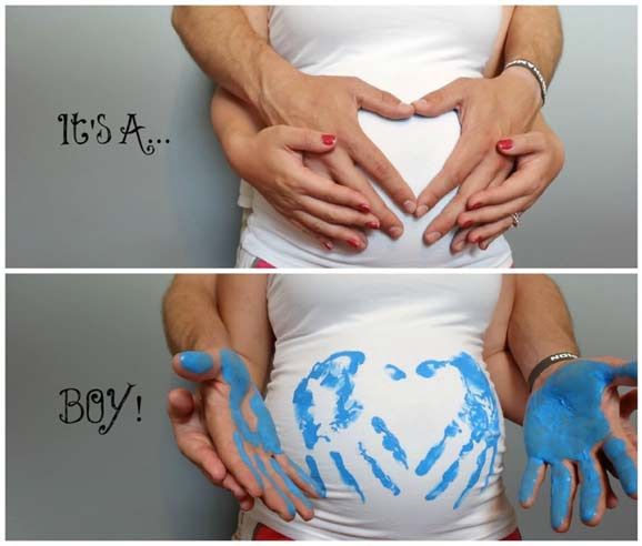 8. Hand prints -   Gender Reveal Fizzies