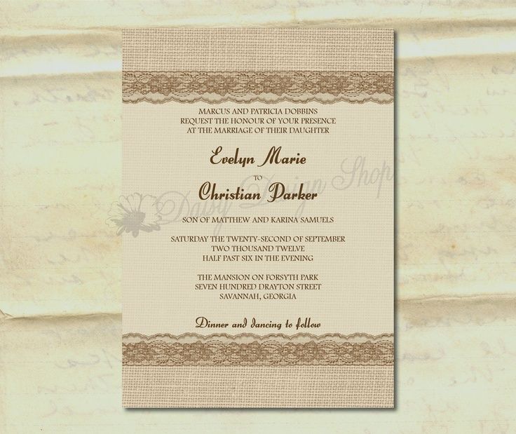 Bands -   Handmade wedding invitation with burlap belly band ideas