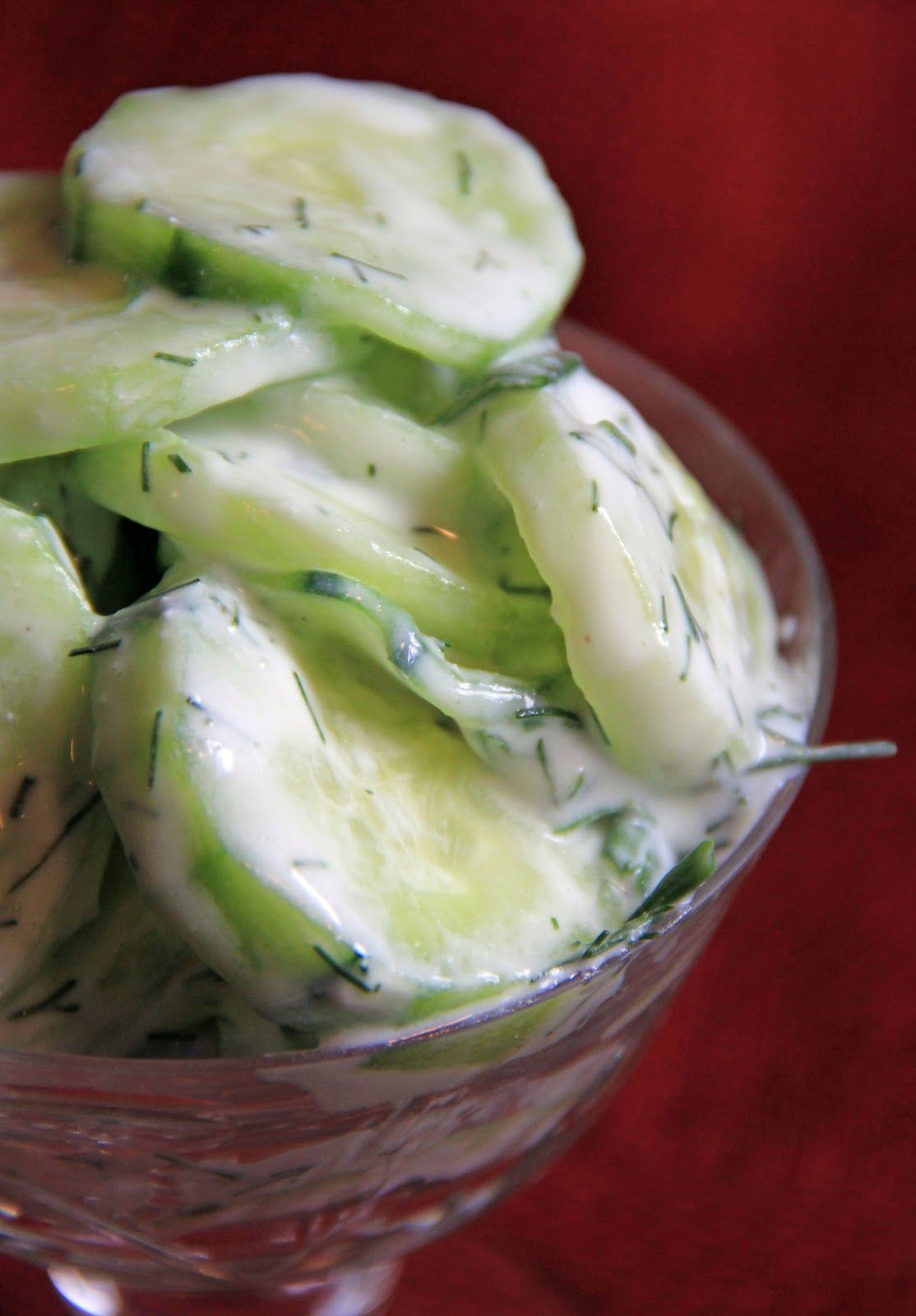 light cucumber salad.