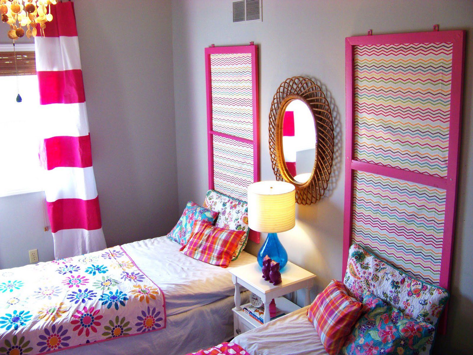 Lovely Headboard for Kids Room -   31 DIY Ideas How To Use Old Windows