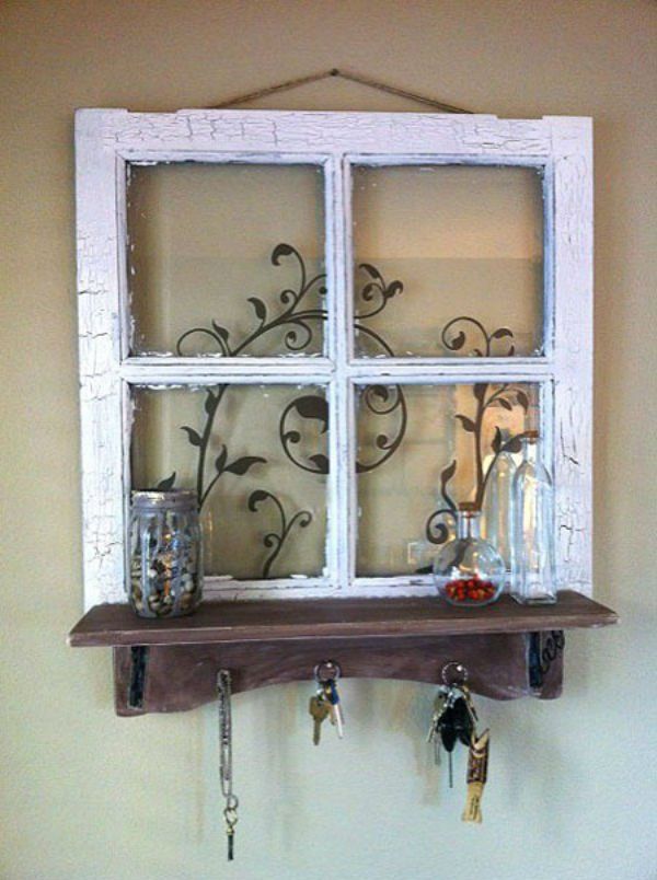 Fantastic Wall Shelf -   31 DIY Ideas How To Use Old Windows