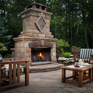 Belgard outdoor fireplace -   Outdoor Fireplace Ideas
