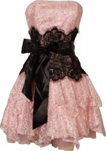 pink black dress – reception or rehearsal dinner option.