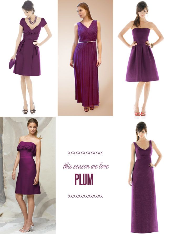 plum bridesmaids dresses