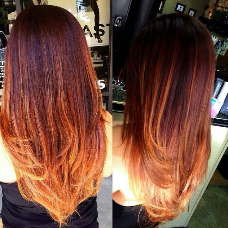 Red Ombre Hair Solutions For Real Redheads, Brown-Haired & Dark Brunettes -   Red Ombre Hair