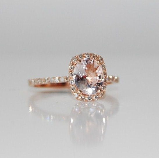 rose gold champagne sapphire engagement rings