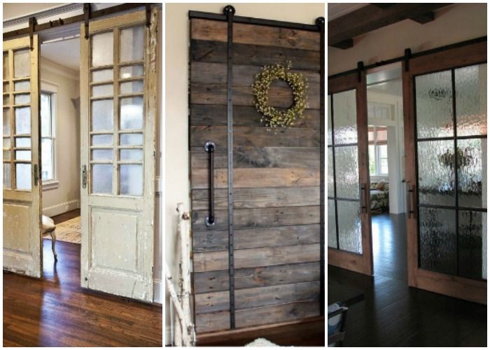 20 Sliding Barn Door Ideas to Get The Fixer Upper Look -   Sliding barn door Ideas