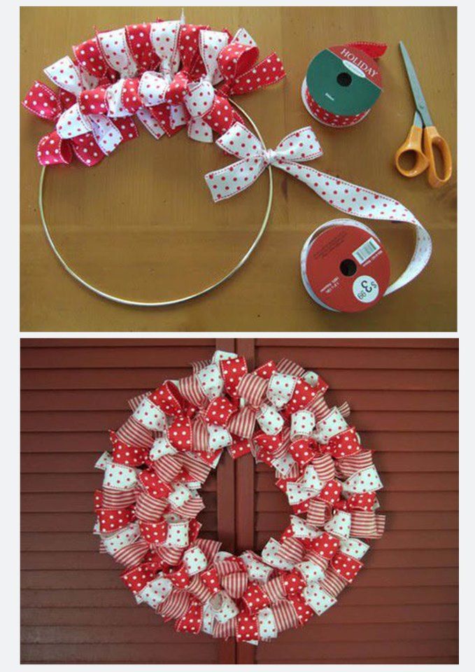 Ribbon Wreath craft -   Beautiful Wreaths To Make