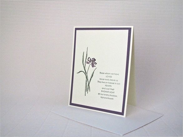 Rossetti Iris Condolence & Sympathy Card -   Sympathy cards Ideas