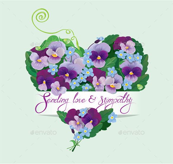 Conceptual Heart Sympathy Card Download – $5 -   Sympathy cards Ideas