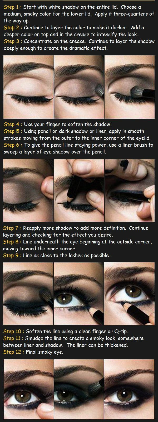 The brown smokey eye tutorials.