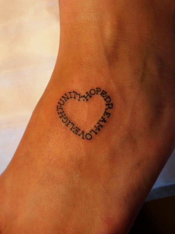 Awesome Foot Tattoo Ideas -   Hearts Tattoos ideas