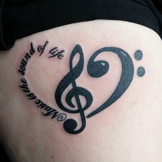 Music Heart Tattoos Ideas -   Hearts Tattoos ideas