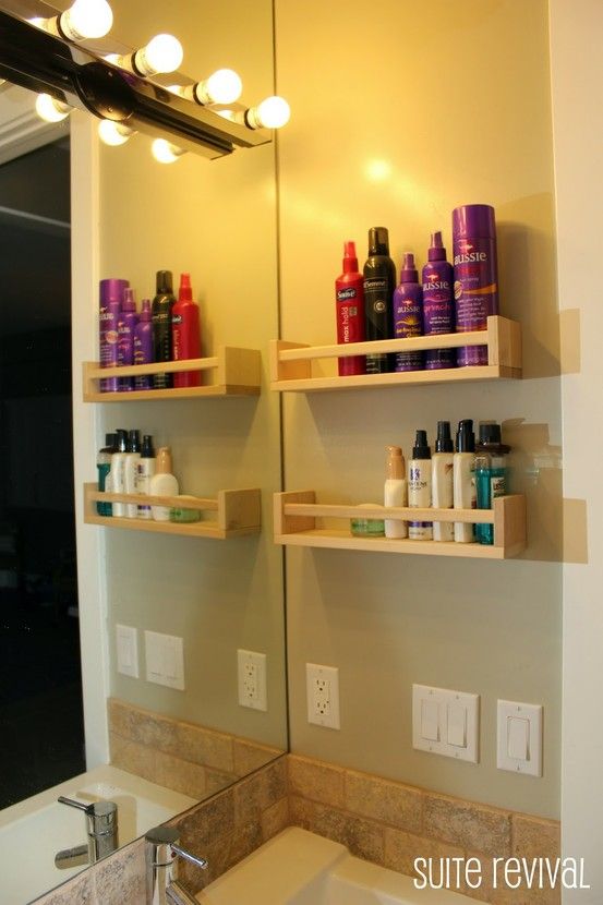use a spice rack to hold all of your stuff without cluttering the counter. I nee