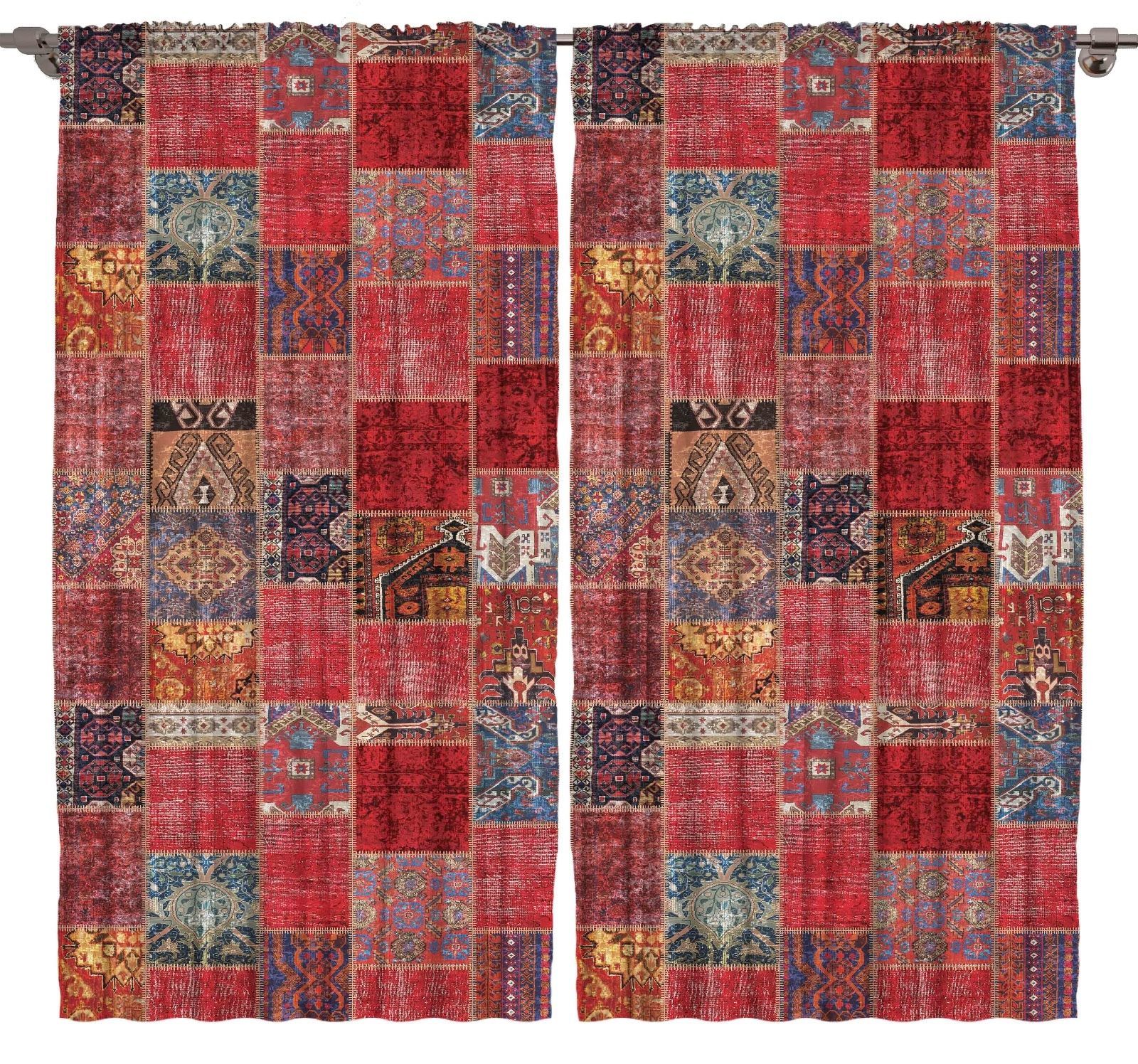 Curtains & Pelmets -   vintage patchwork curtains