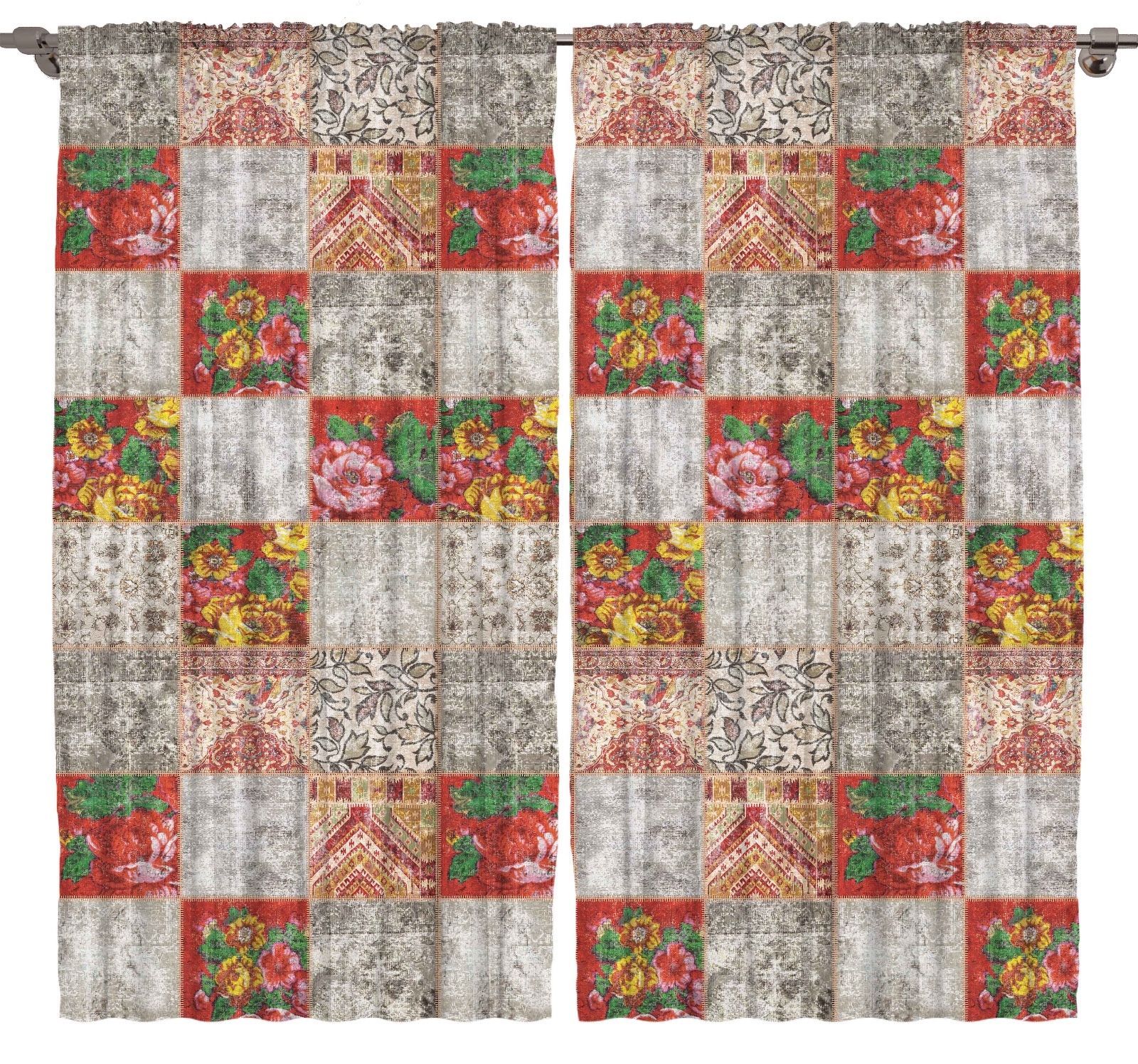 Curtains & Pelmets -   vintage patchwork curtains