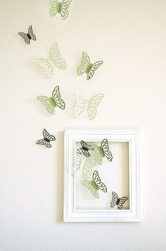 wall decor with butterflies