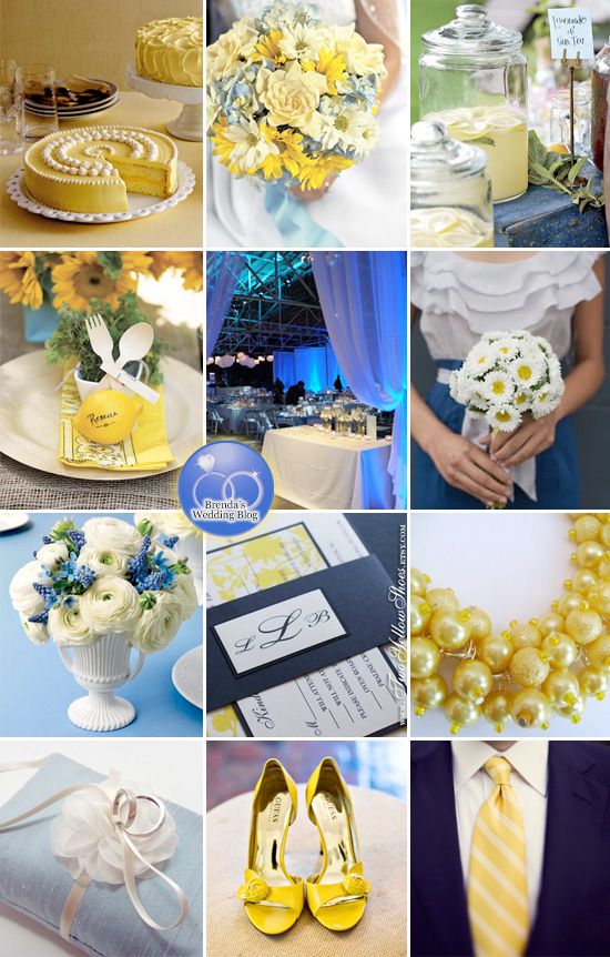 yellow blue wedding