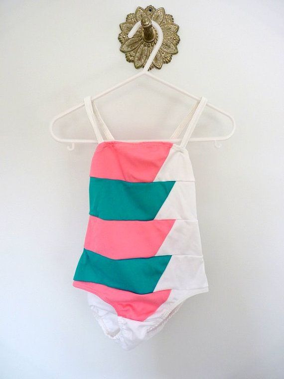 80s baby swimsuit, 12 months. From LazerBaby Vintage, $9.00