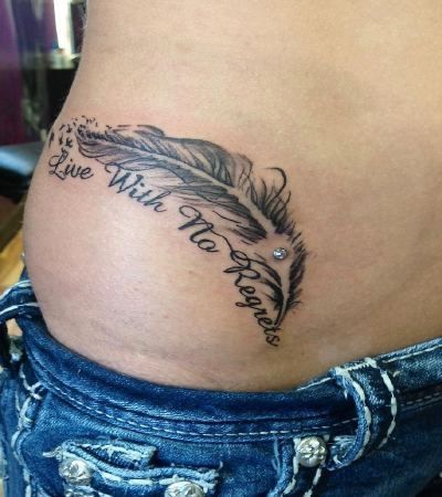 A Feather Tattoos beauty that has a specific meaning for the owner, tattoo made