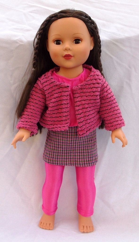 American Girl Doll Clothes, 18 in Doll, set, leggings,skirt, tank, sweater , Fal