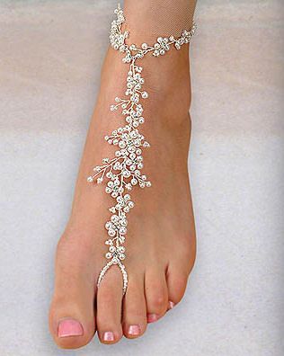 Barefoot beach wedding jewelry.