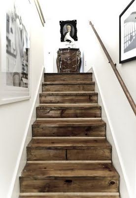 Barn wood stairs