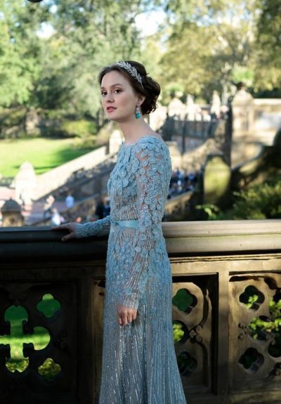 Blair Waldorf's Light Blue Wedding Dress by Elie Saab