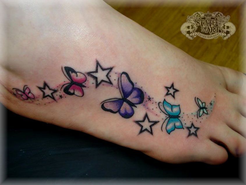 Butterflies and stars I want it in the same area