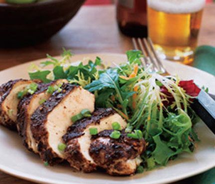 #Chicken dishes under 450 calories: Jerk Chicken #SelfMagazine #Healthy #Dinner