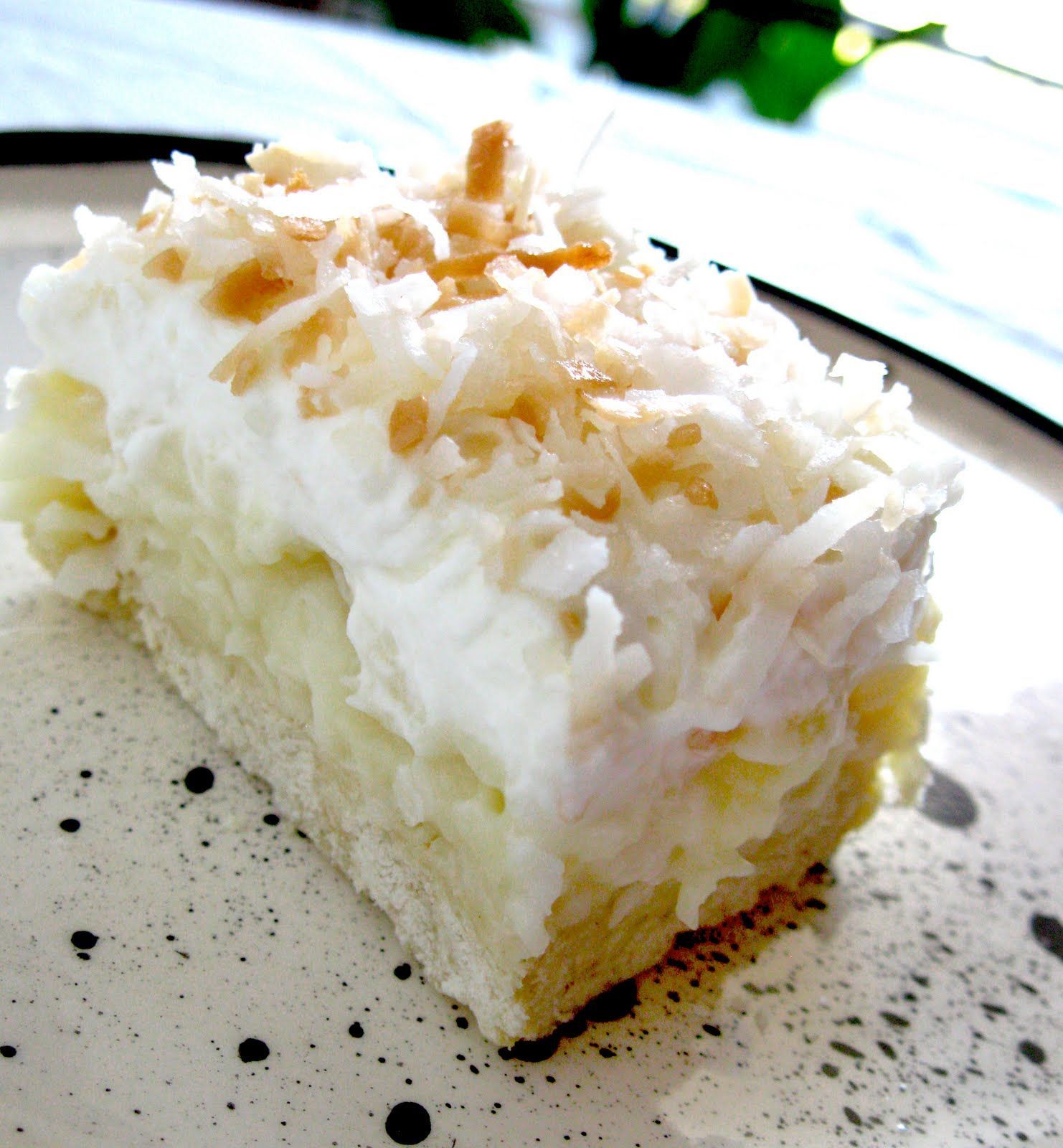 Coconut Cream Pie baked in a 9×13 pan…easy!