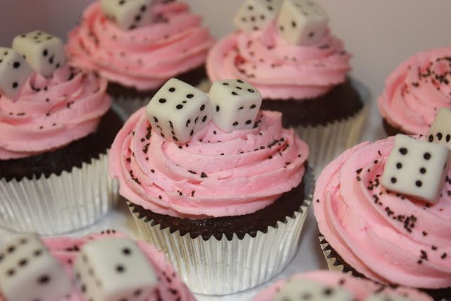 Cupcake using sugar cubes… so cute for a game night or game themed party