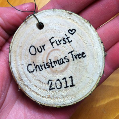 Cut a piece off the end of your first Christmas tree