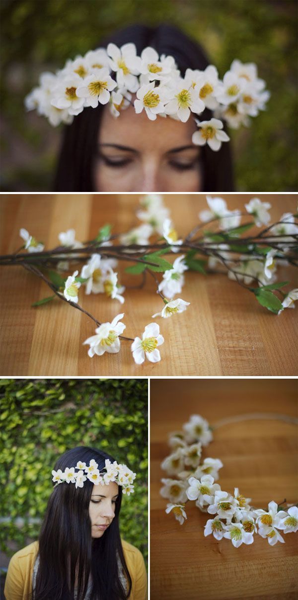 DIY flower crown – magnolia – green wedding shoes