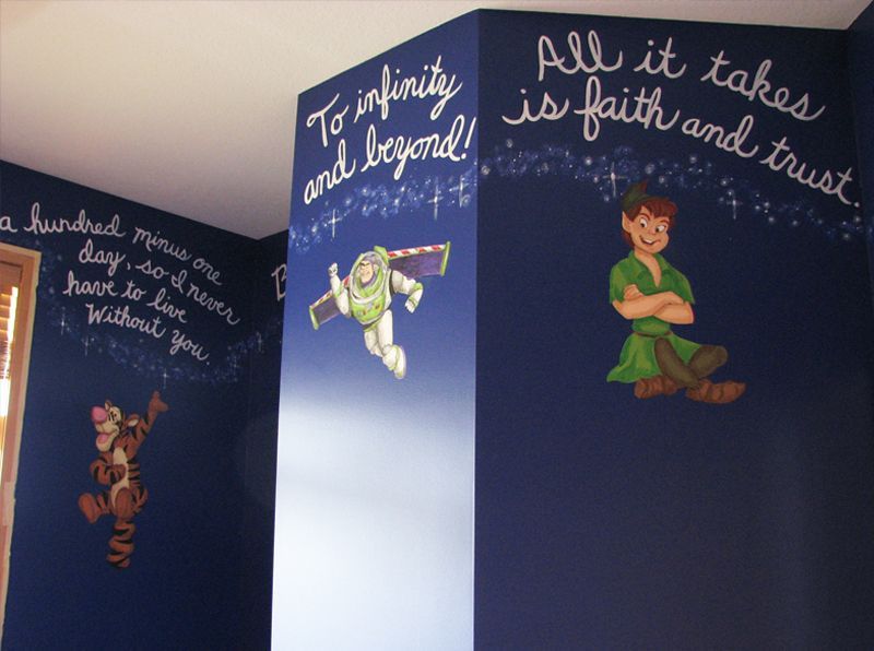 Disney quotes on the walls!