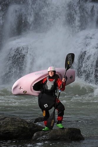 Emily Jackson, Pro Kayaker (love the pink boat!)