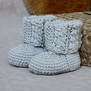 Free Crochet Pattern – Baby Moccasins from the Baby booties and mittens Free Cro