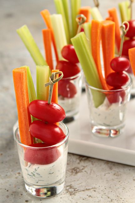 Fun idea for passed appetizers….Dill Dip with veggies.
