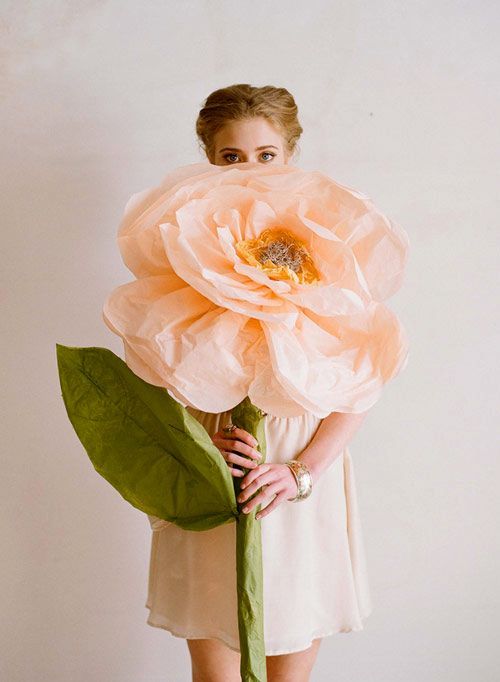 Giant paper flowers- what better way to decorate for a spring party, wedding or