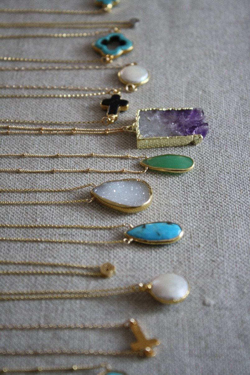 Glamorous and glittering gemstone necklaces. How could you pick just one?