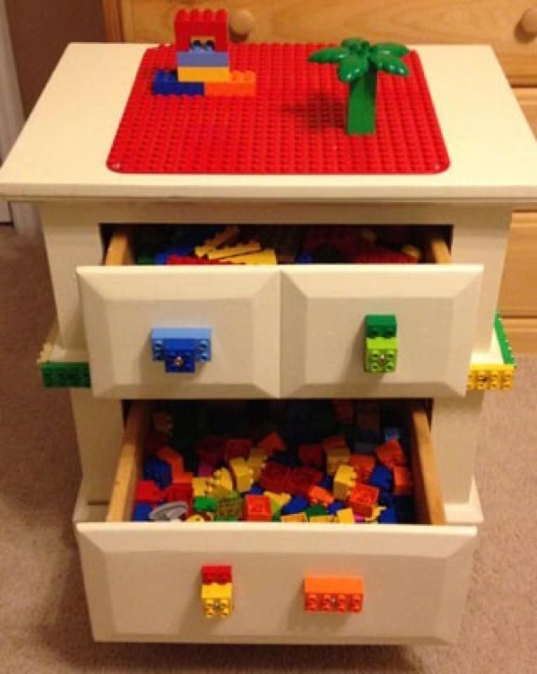 Great lego storage idea.
