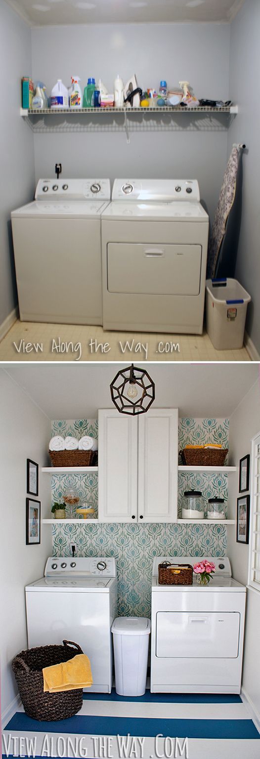 Laundry room before-and-after: This whole room was DIY-ed top to bottom for only