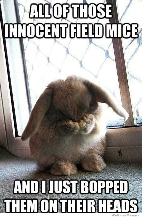 Little Bunny Foo Foo has regrets…