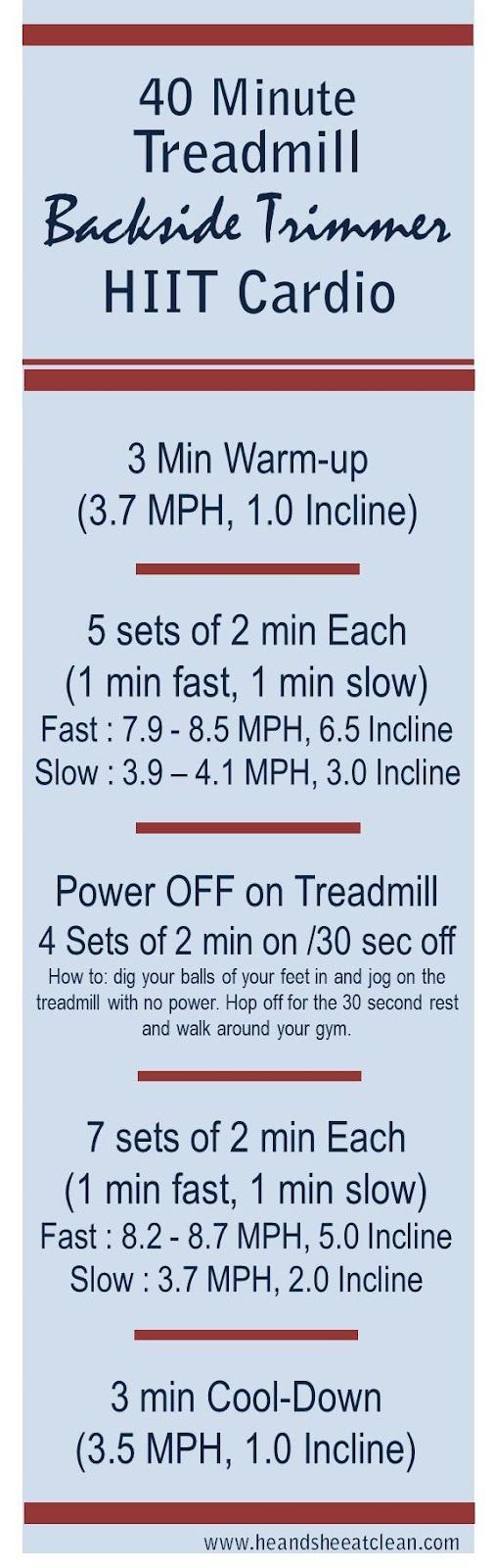 Looking to tone up your backside? It's all right here! Go hop on the treadmi