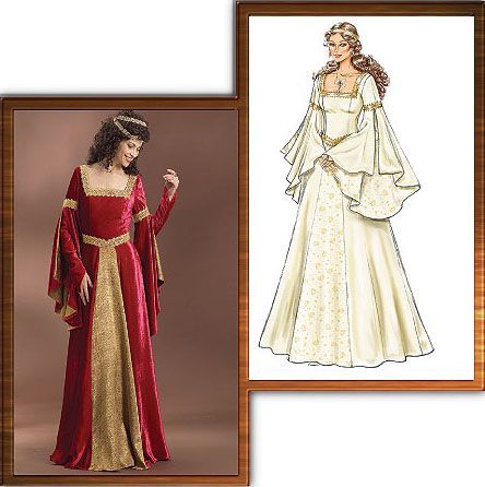 Medieval Dress Pattern $15.50 #clothing #fashion #dress #gown #historical