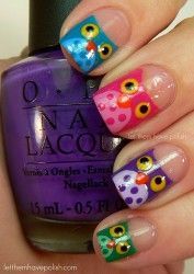 Owl Finger Nails